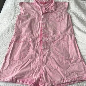 NEVER worn - Simply Southern - Pink Denim Romper - size XL